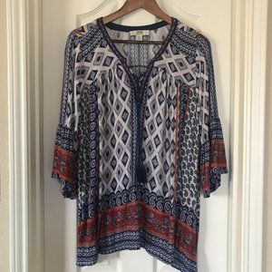 Boho Peasant Top by Vintage America